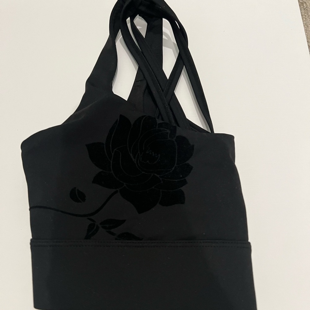 Stylish Black Rose Design Top